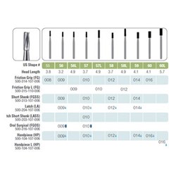 Kerr Jet Tungsten Carbide Bur - 57-010 - Straight Fissure - High Speed, Friction Grip (FG), 5-Pack